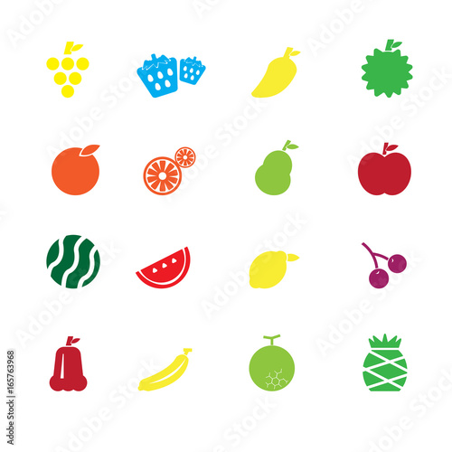 Fototapeta Naklejka Na Ścianę i Meble -  The fruit vector icon  design