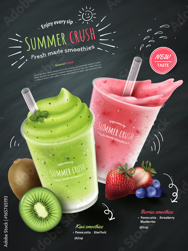 Fruit smoothies ads