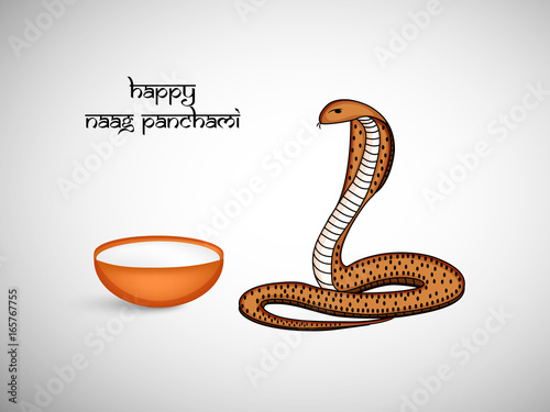 illustration of hindu festival naag panchami background photo