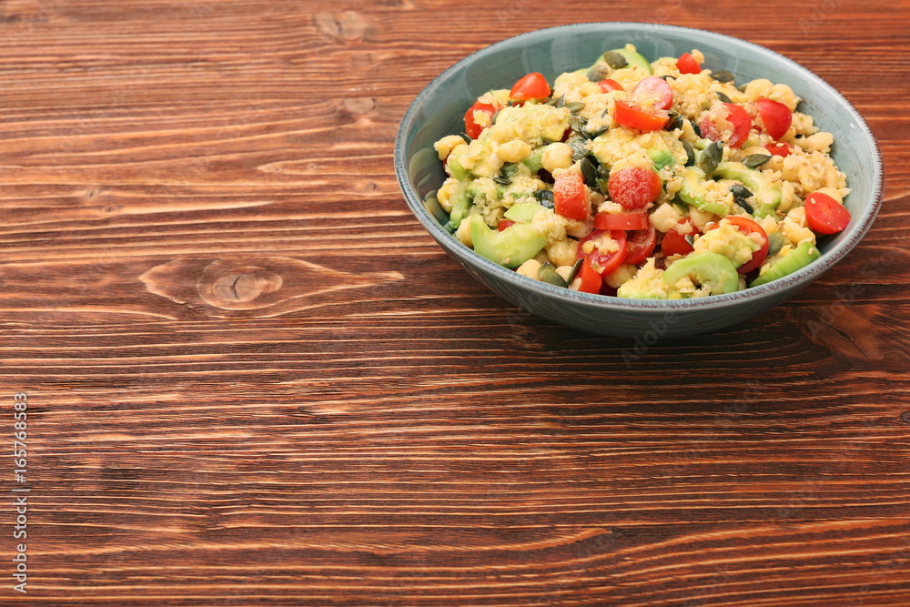 Chickpeas lentils avocado tomato cucumber salad Chickpeas lentils avocado tomato cucumber salad