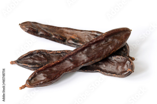 Ripe carob pods