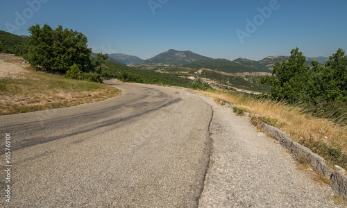 Scenic narrow road through Verdon gorge in Provence  France