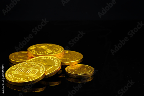 chocolate gold coins photo