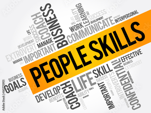 People Skills word cloud collage, business concept background