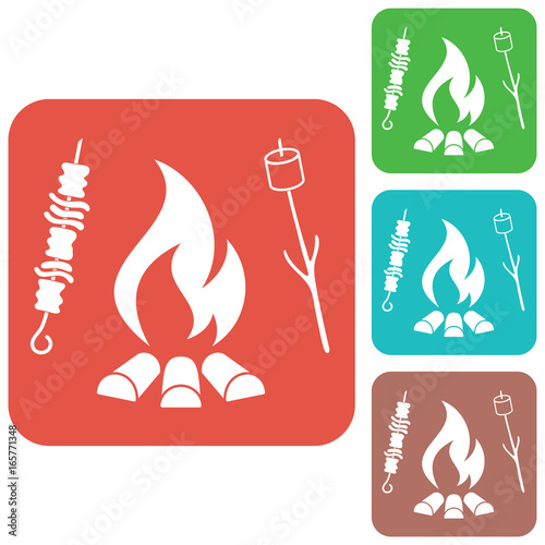Grilled zephyr and  kebab icon