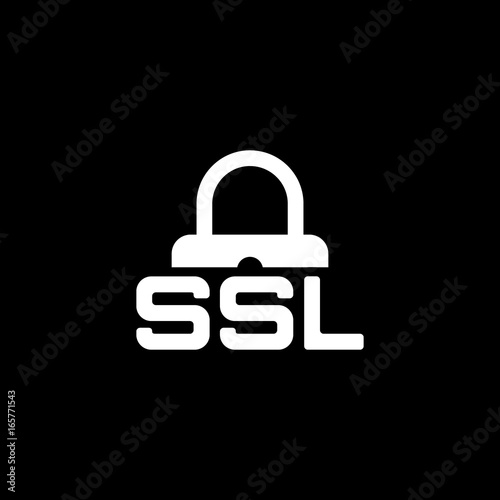 SSL Secured Icon. Flat Design.