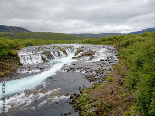 Beautiful Bruarfoss waterfall  Iceland