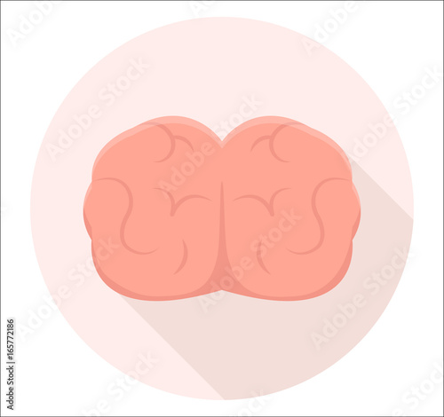 Gehirn Idee Flat Design Vektor Grafik Illustration Icon