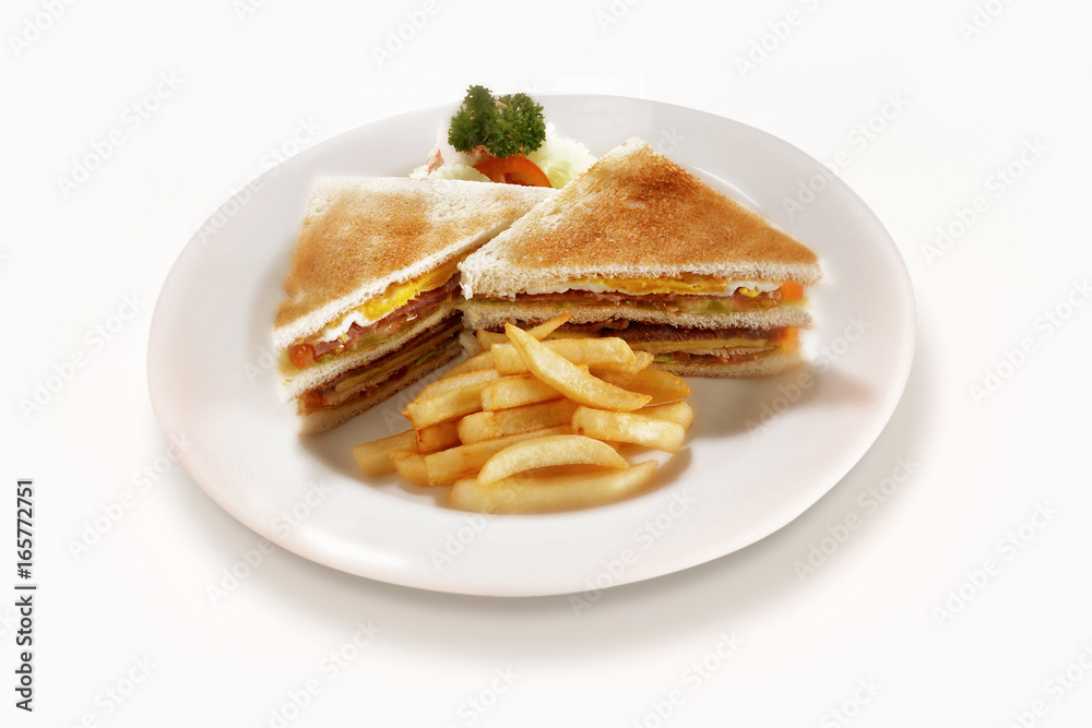 Sandwich set with french fries