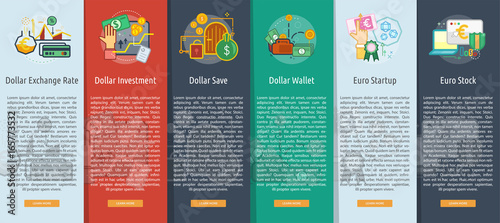 Currencies Vertical Banner Concept