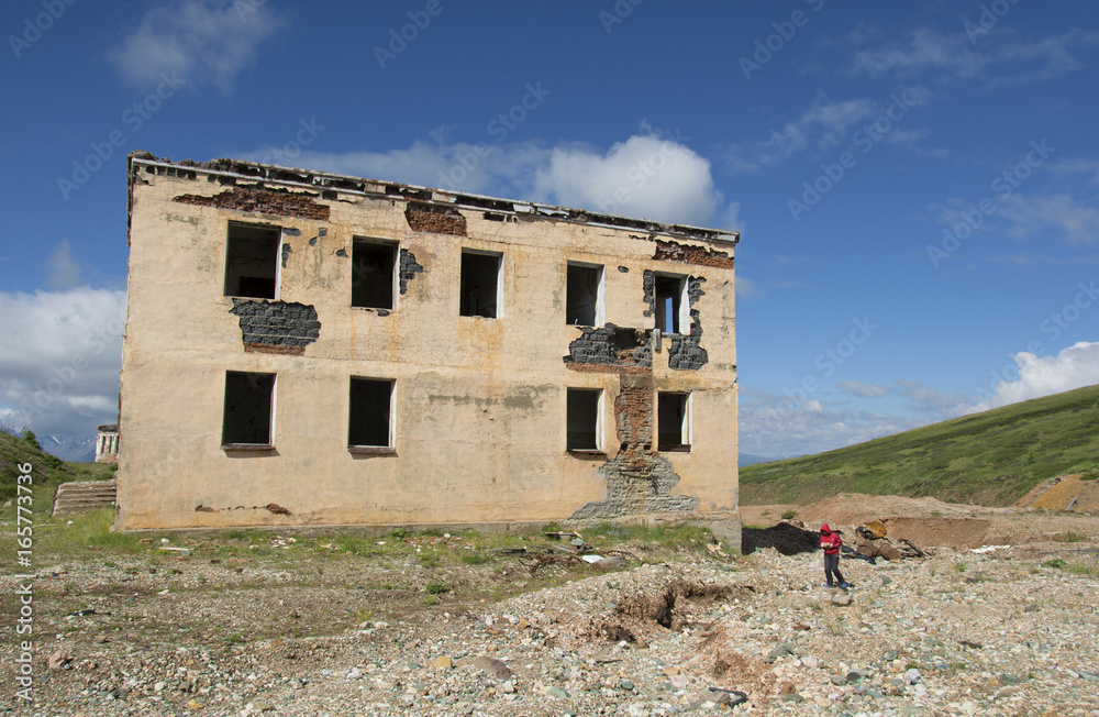 destroyed building mines in the Altai Mountains destroyed building mines in the Altai Mountains