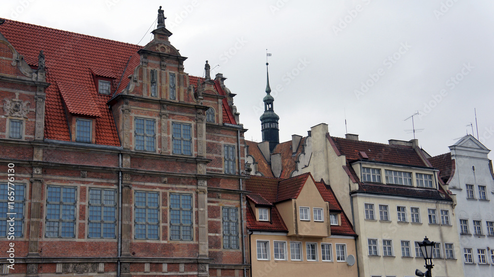Obraz premium Roofs of old Gdansk, Poland