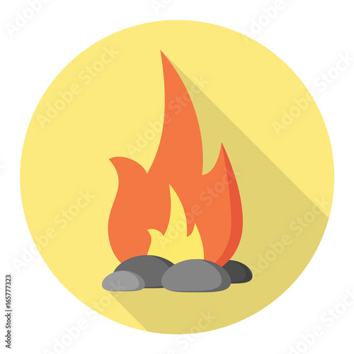 Lagerfeuer Flat Design Vektor Grafik Illustration Icon