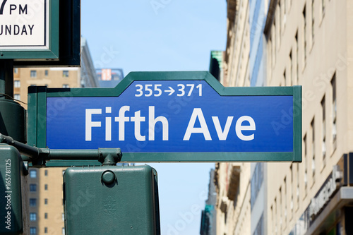 Fifth Avenue street in a sunny day in New York city