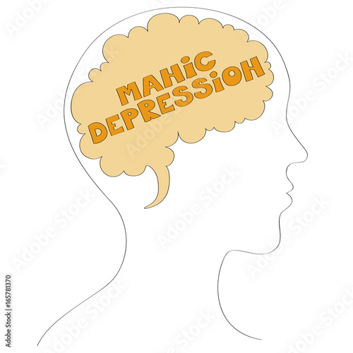 Manic depression vector illustration