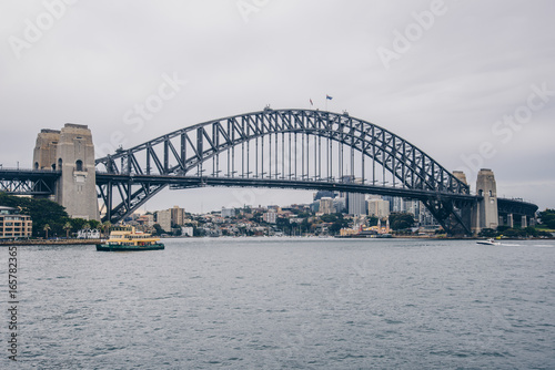 Sydney Harbour bridge one of the famous iconic landmark of Sydney, New South Wales, Australia. © boyloso