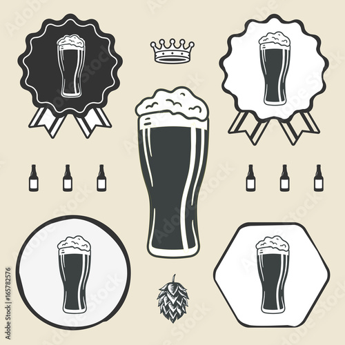 Beer glass icon iweb sign symbol logo label