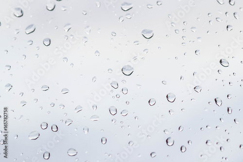 water drops on the glass