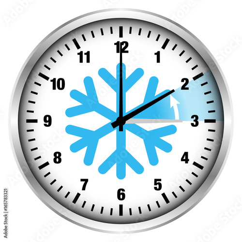 Winterzeit Schneeflocke innen Ziffern
