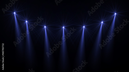 Stage lights. Several proje...