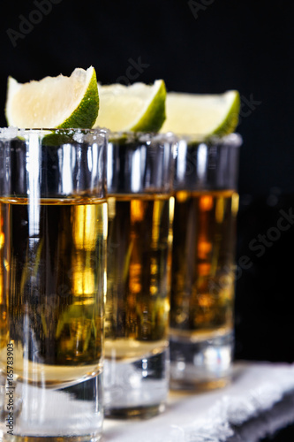 tequila gold with a slice of lime