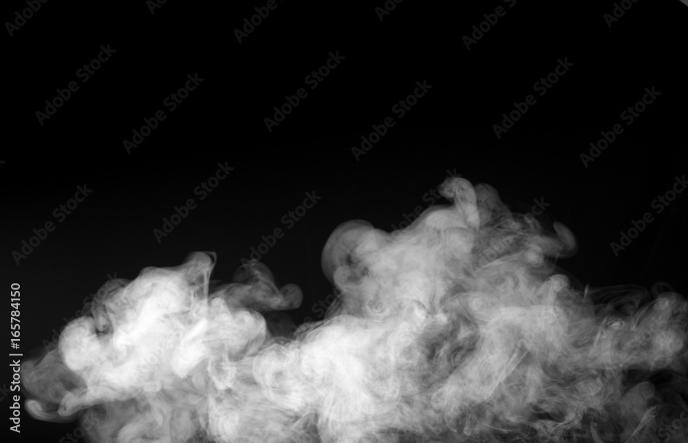 Texture of White Smoke on a black background Stock Photo | Adobe Stock