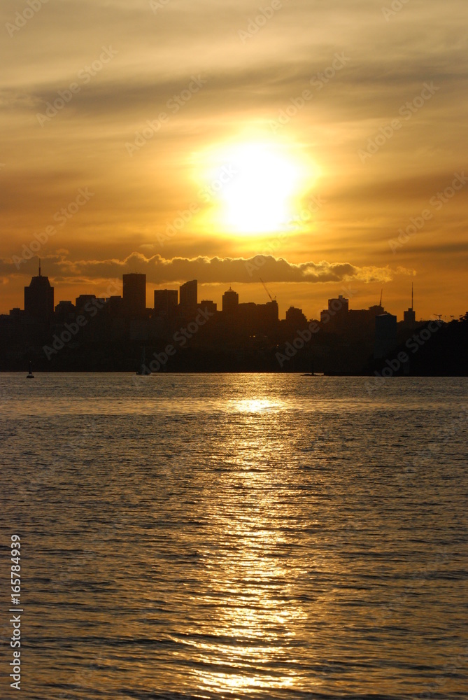 Sunset in Sydney Harbor