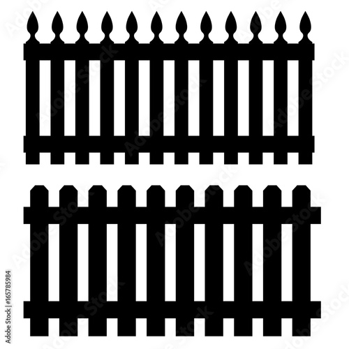 Two black fences