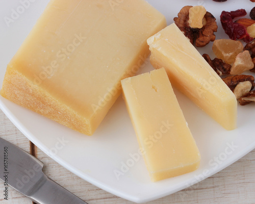 Preparing breakfast with cheese