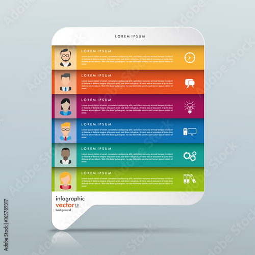 Colored Rectangle Speech Bubble Humans 6 Options