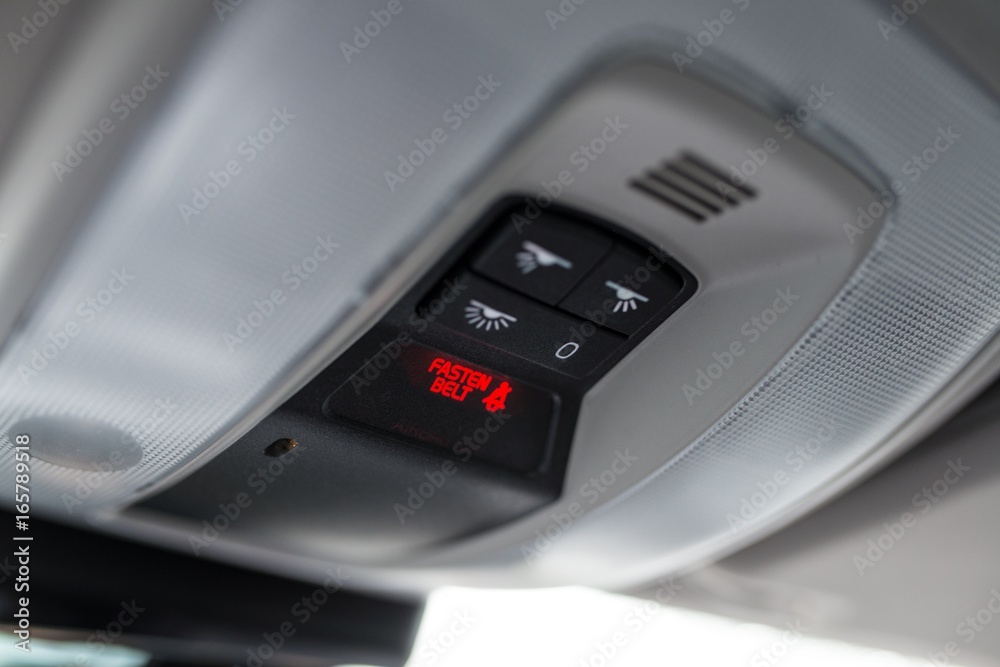 Fototapeta premium Fasten belt warning light