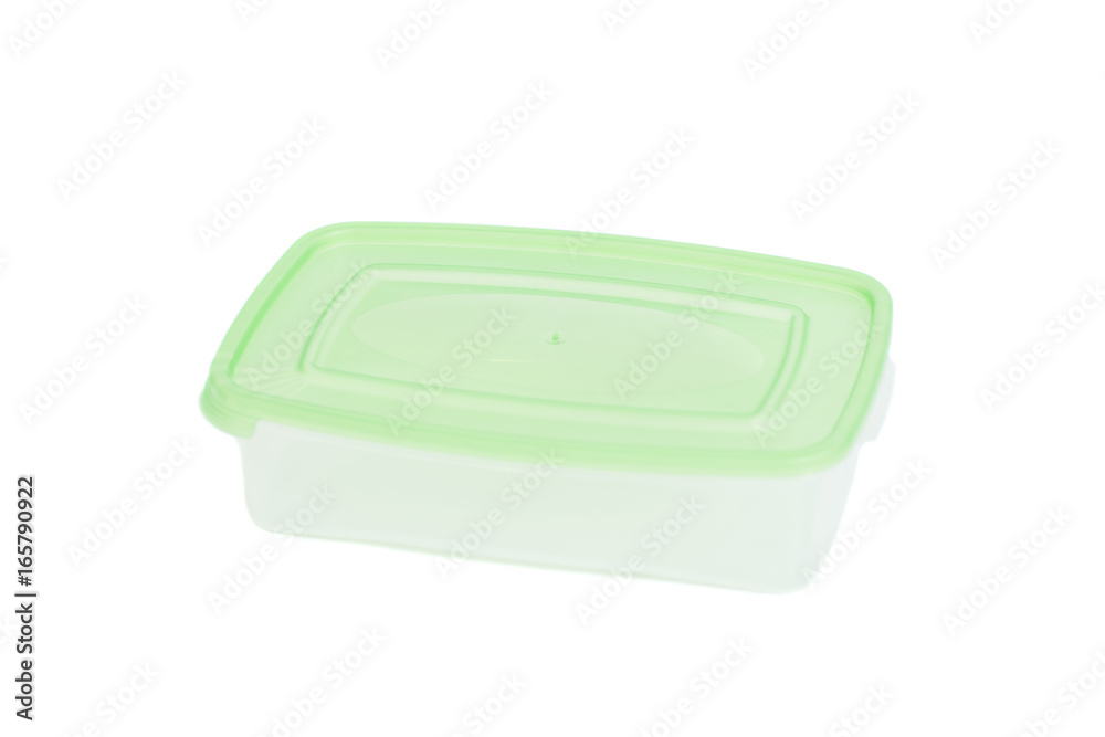 Plastic container for food isolated on white Plastic container for food isolated on white