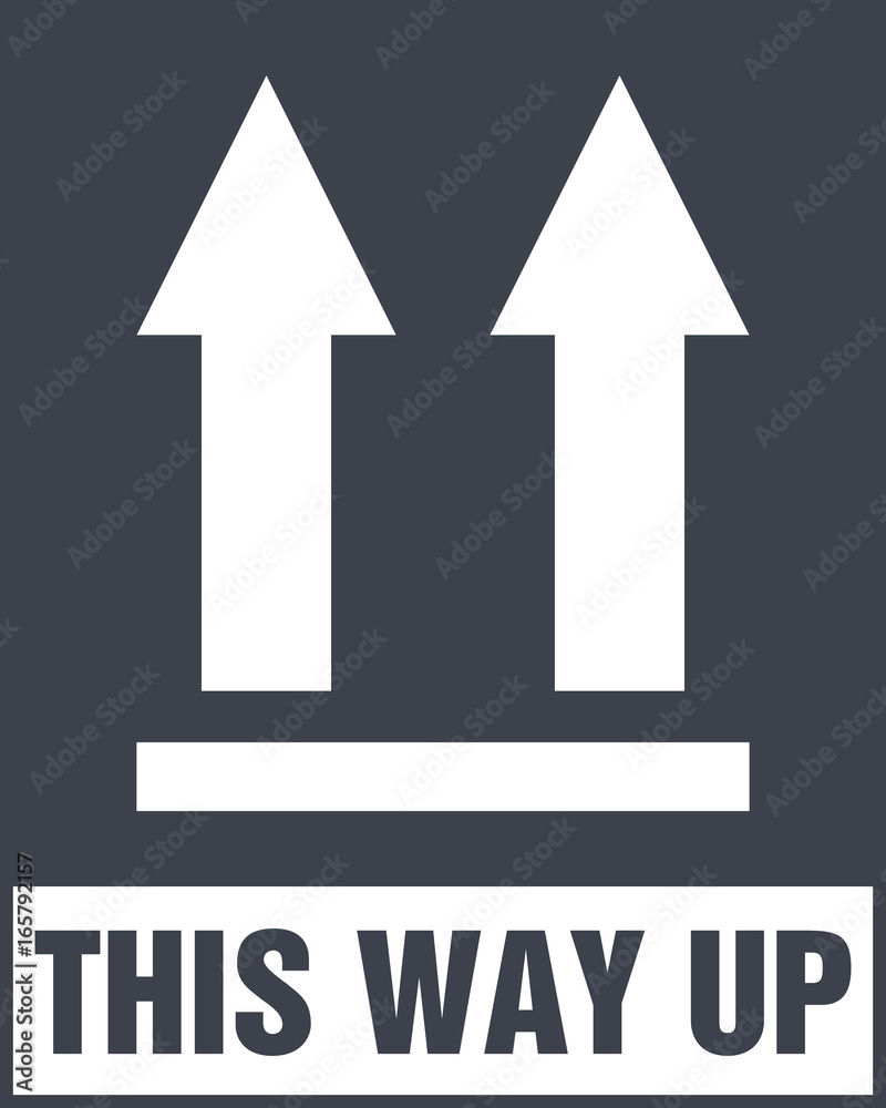 This Side Up Icon. This Way Up Sign. Packaging Symbol for Delivery of Cargo This Side Up Icon. This Way Up Sign. Packaging Symbol for Delivery of Cargo