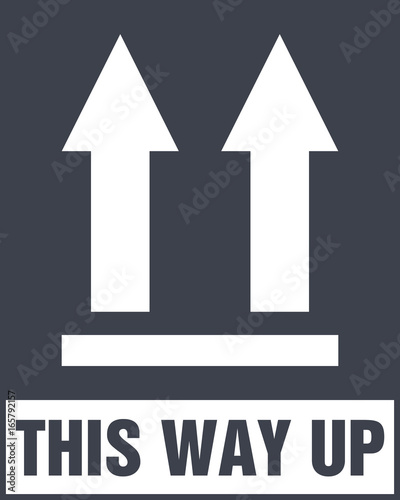 This Side Up Icon. This Way Up Sign. Packaging Symbol for Delivery of Cargo