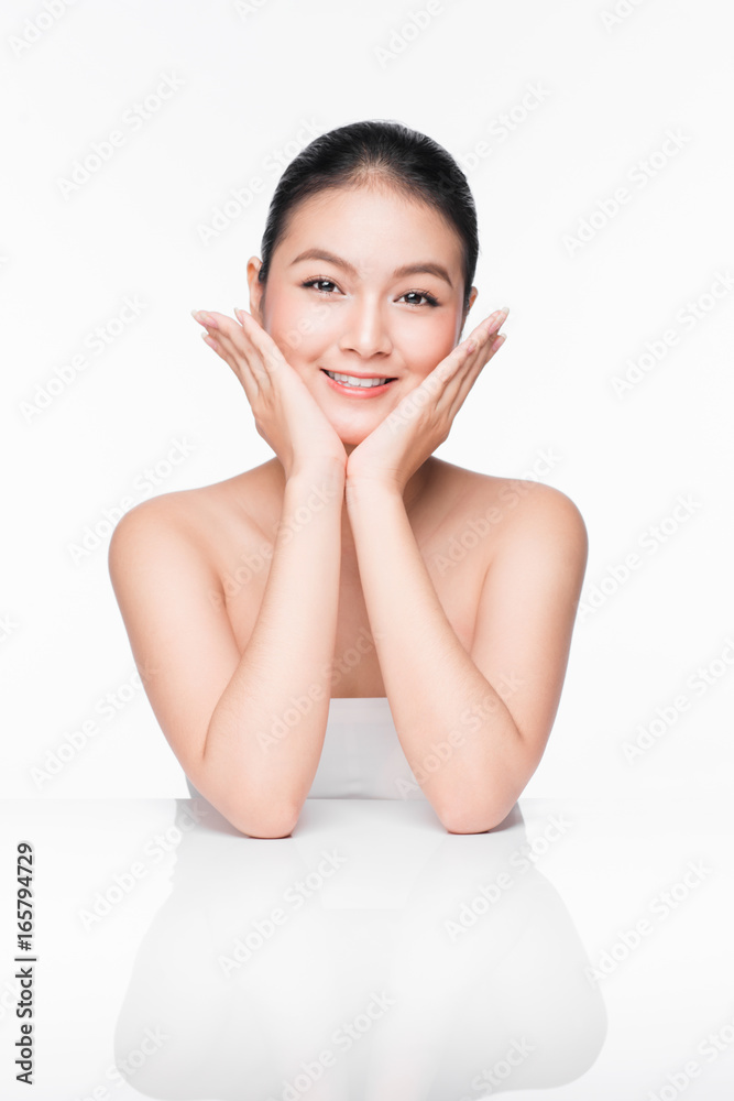 Facial treatment. Beautiful asian woman portrait with perfect skin. Facial treatment. Beautiful asian woman portrait with perfect skin.