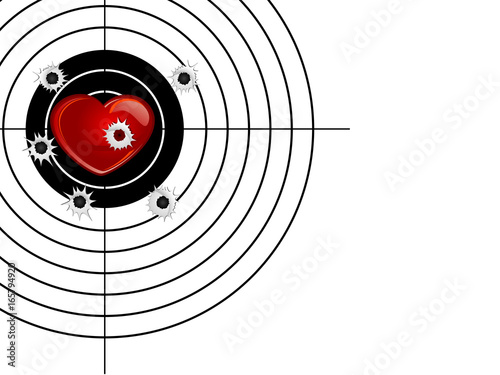 Heart in target