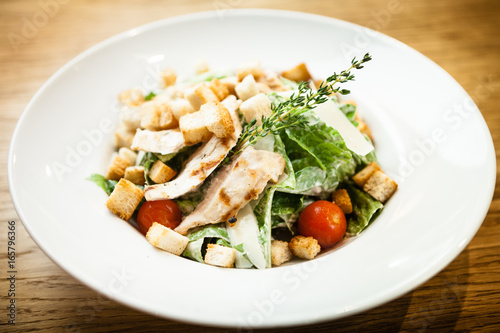Caesar salad on a plate