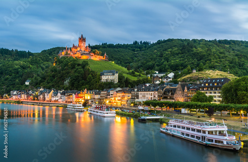 Cochem Imperial castle in Germany photo