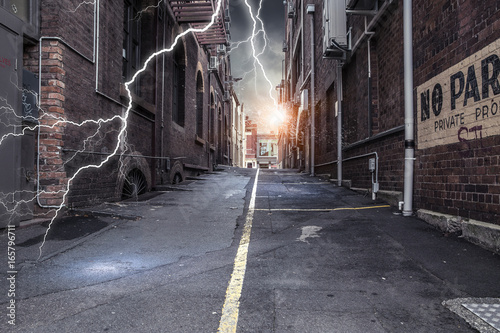 Strike of lightning. Mixed media © Sergey Nivens