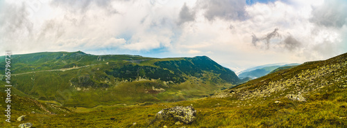 Panorama with the Carpathian mountains. Romania © czamfir