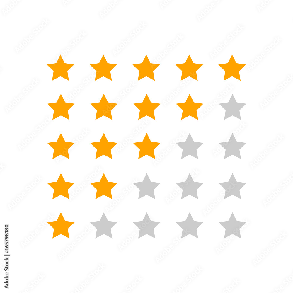 Customer review business concept. Stars rank vector illustration. Rating feedback product. Customer review business concept. Stars rank vector illustration. Rating feedback product.