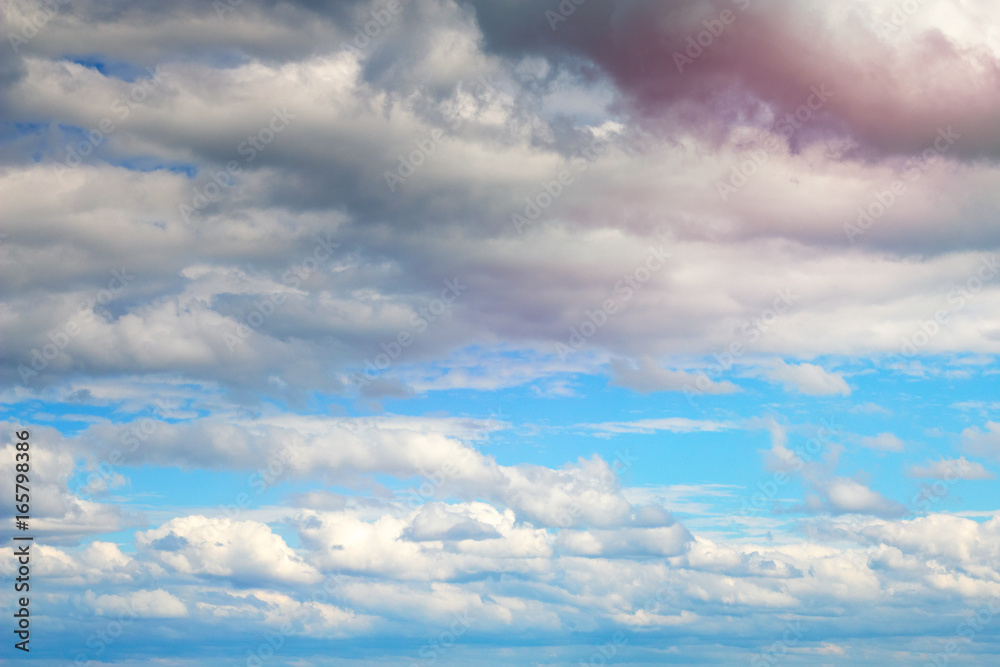 Fototapeta premium Dark clouds and blue sky before the rains 