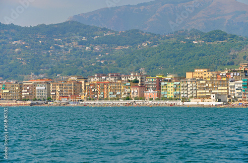 View of the city Salerno in a bright, Sunny day