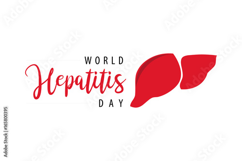 Simply Illustration of World Hepatitis Day for social media campaign or poster