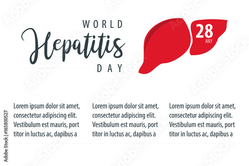 Simply Illustration of World Hepatitis Day for social media campaign or poster