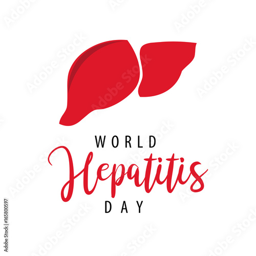Simply Illustration of World Hepatitis Day for social media campaign or poster