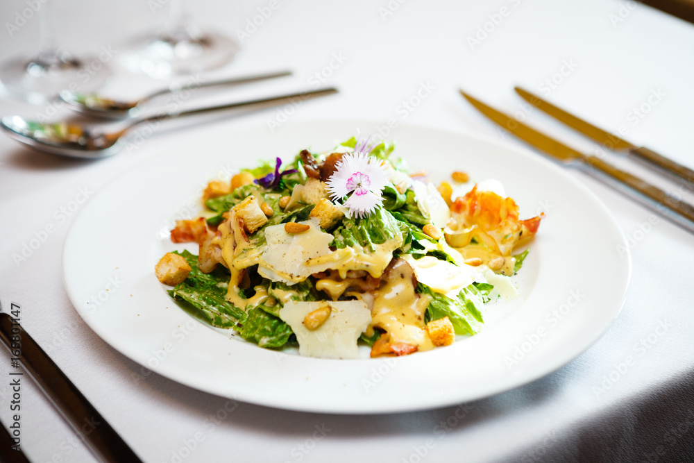 Caesar salad on a plate Caesar salad on a plate