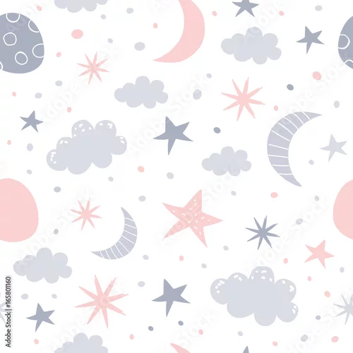 Tapety gwiazdy, chmury, księżyc