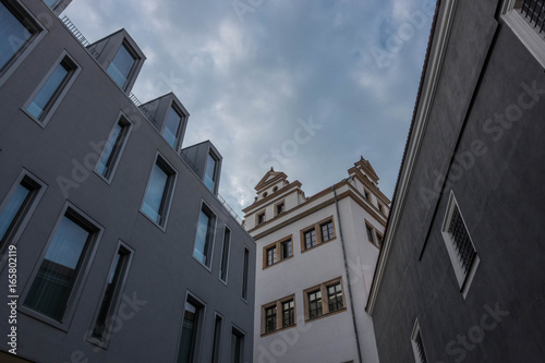 The buildings in city Dresden against sky