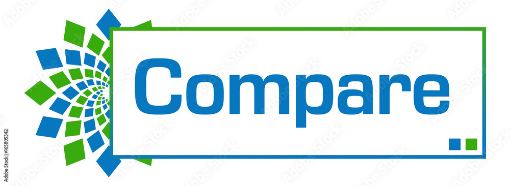 Compare Green Blue Circular Bar 